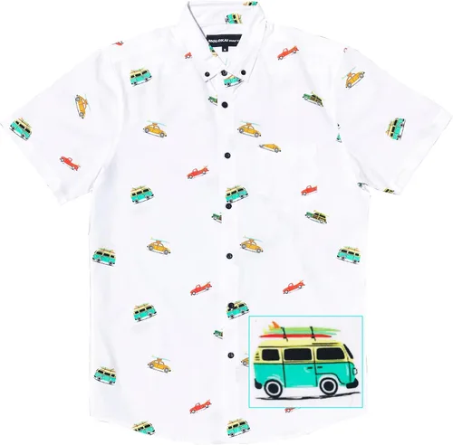 Vista 20 de Molokai Surf - Camisas hawaianas de manga corta con botones y corte ajustado