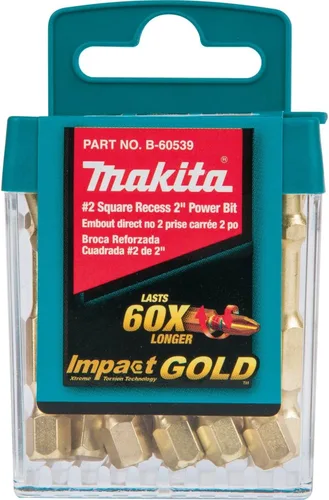 Vista 3 de Makita B-60539 Impact Gold #2 Receso cuadrado 2″ Broca de potencia, 15/Pk