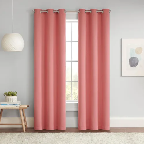 Vista 12 de Eclipse Darrell - Cortinas térmicas blackout para ventana, diseño moderno con ojales, para dormitorio o sala de estar (panel individual), 37 x 54