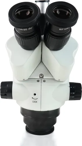 Vista 4 de Parco Scientific PZE Zoom Stereo 0.7-4.5X Cabezal de microscopio binocular Incluye par de 10 oculares