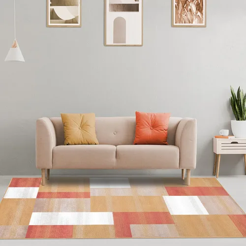 Vista 22 de BLUENILEMILLS Fiji - Colección de alfombras contemporáneas para interiores, alfombra geométrica de retazos moderna con respaldo de yute duradero
