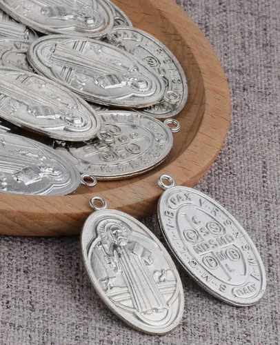 Vista 4 de San CristóbalSan JoséSan Miguel ArcángelSan BenitoNuestra Señora Gracia Medalla Milagrosa Colgante para collar de rosario, suministros