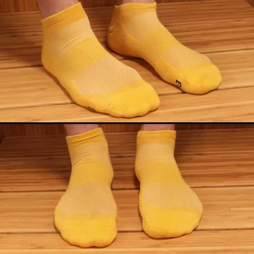 Vista 5 de Calcetines deportivos de rayón de fibra de bambú para hombre con absorción superior