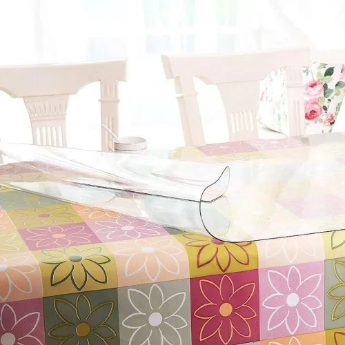 Vista 4 de Protector de mesa de PVC de 0.079 in, almohadilla impermeable en varios 48 x 96 pulgadas, hecho