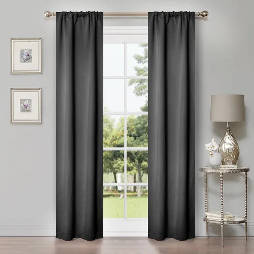 Vista 26 de Superior Cortinas opacas, oscurecimiento de habitación, dormitorio, sala de estar, bloqueo solar, térmico, clásico moderno con bolsillos para barra