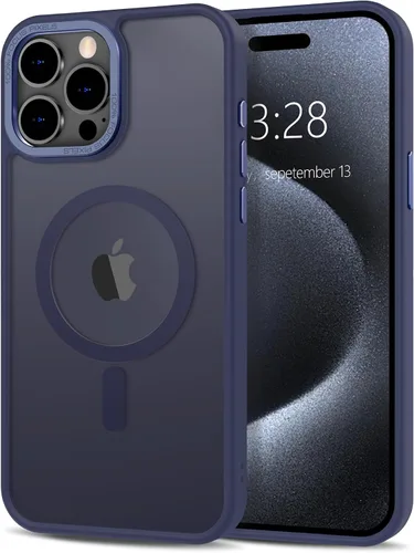 Vista 72 de Anuck - Funda magnética para iPhone 11 compatible con MagSafe, carcasa trasera mate translúcida dura, borde de TPU, delgada, resistente a impactos