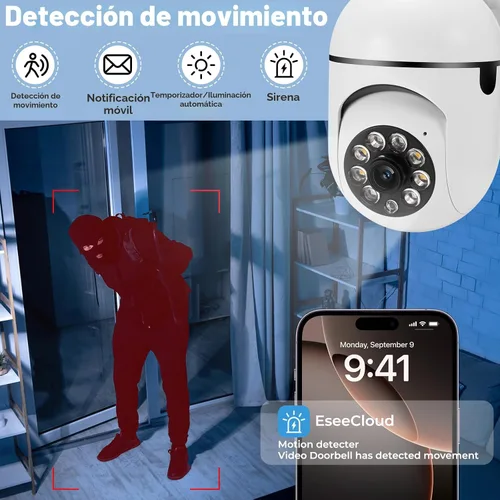 Vista 5 de Cámara de seguridad oneware con cable, cámaras inalámbricas 2.4G/5G para interior y exterior para seguridad del hogar con sensor de movimiento