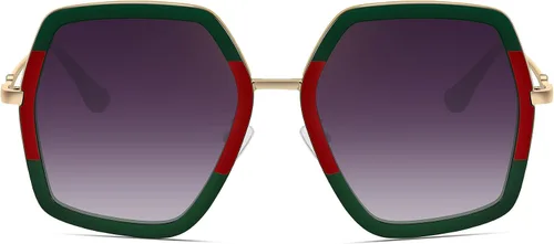 Vista 2 de WOWSUN Oversized Big Fashion Sunglasses for Women Irregular Large Shades UV Protection