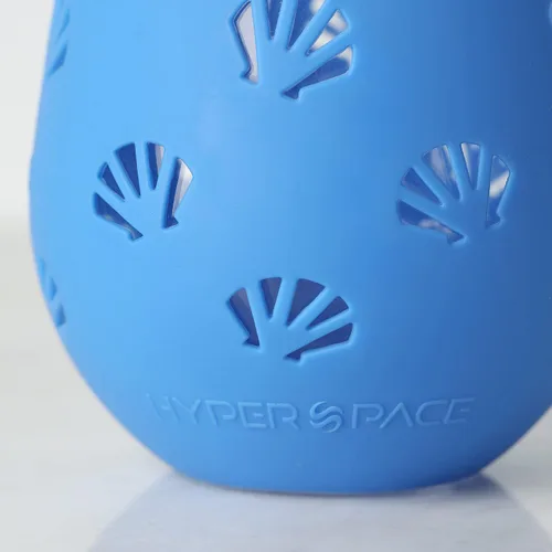 Vista 4 de Hyperspace Copa de vino sin tallo de 20 onzas, vaso para bebidas con funda protectora de silicona (carcasa azul y púrpura)