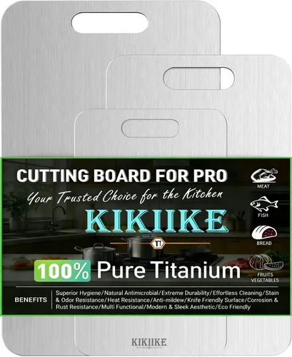 Vista 8 de Tabla de Cortar de Titanio de Doble Cara 100% Titanio Puro Tablas de Cortar para Cocina - Tablas de cortar de titanware de grado alimenticio