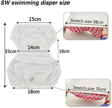 Vista 4 de Babygoal Baby Swim Diapers Reusable Adjustable Washable Swim Underwear Fits 0-3T Baby Boys and Girls Gifts and Swimming Lessons