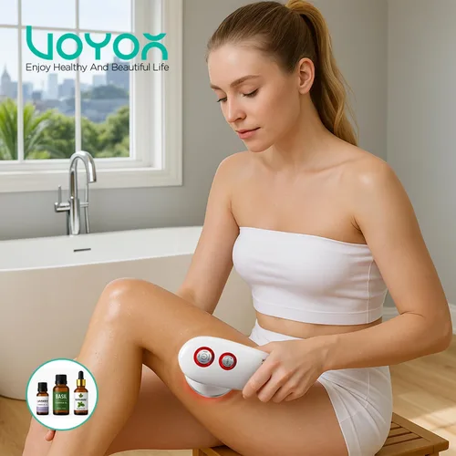 Vista 7 de VOYOR Masajeador eléctrico para celulitis, máquina de esculpir el cuerpo para brazos, vientre, piernas, cintura, glúteos, 3 fortalezas para limpieza
