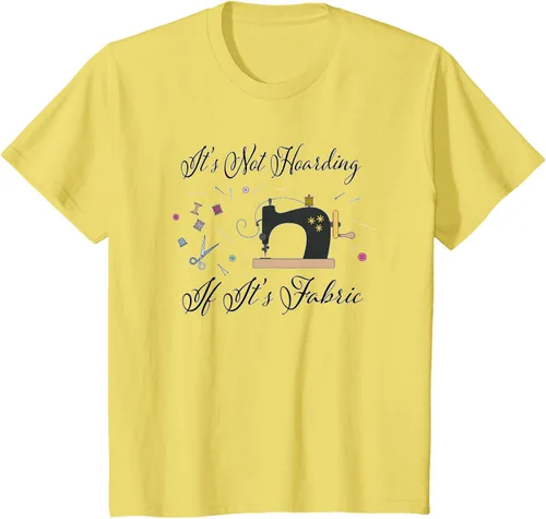 Vista 54 de It's Not Hoarding If Its - Camiseta de costura para acolchado, Blanco, S
