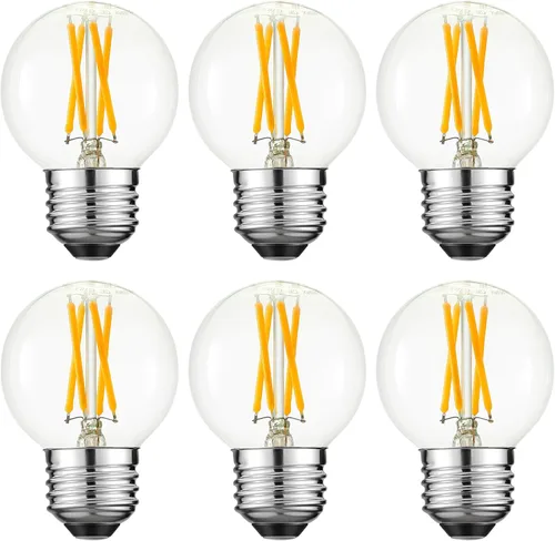 Vista 8 de Arberlic Bombilla G16.5, Bombilla LED E12 de 4W regulable Equivalente a Bombilla Candelabra E12 de 40 Vatios, Blanco Cálido 2700K, 400lm, CRI85+