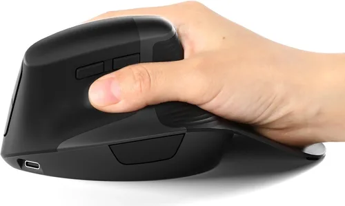 Vista 9 de Seenda MOE302 - Mouse ergonómico vertical con reposamanos, mouse inalámbrico recargable para aliviar el dolor de muñeca, acceso directo de Azul