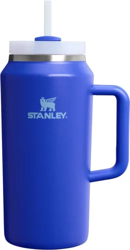 Vista 168 de STANLEY Quencher H2.0 Vaso Térmico con asa y pajilla, 64 onzas, tapa Flowstate de 3 posiciones, gran capacidad para viajes y deportes, vaso de acero