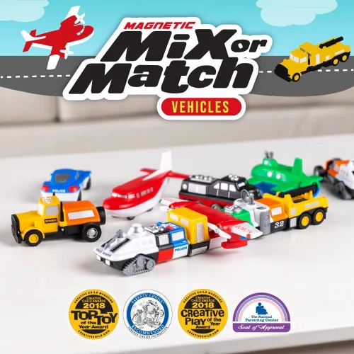 Vista 2 de Popular Playthings Vehículos magnéticos para mezclar o combinar Deluxe 1
