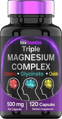 Vista 2 de Complejo Triple Magnesio 500mg (120 Cápsulas) y Glicinato de Magnesio 300mg (90 Cápsulas)