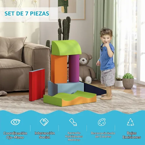 Vista 3 de Soozier - Juego de escalada de 7 piezas de cuero sintético suave para niños Contemporáneo