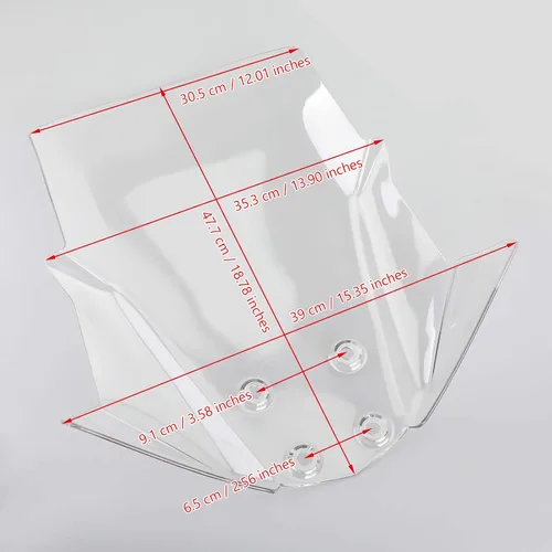 Vista 2 de 1 parabrisas de motocicleta para Kawasaki Versys-X300 2017-2019 transparente
