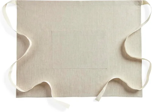 Vista 9 de Solino Home Delantal de lino estilo bistró para servidor, lazos extralargos con bolsillos, medio delantal de lino 100% puro para hombres y mujeres