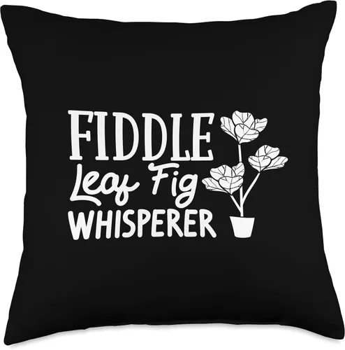Vista 4 de Fiddle Leaf Fig Ficus Lyrata Care - Almohada de interior para plantas de árbol, 16 x 16 pulgadas, multicolor