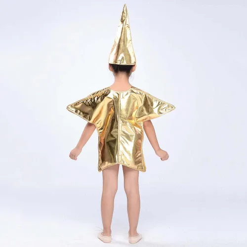 Vista 3 de Disfraz en forma de estrella para niños, gorra, gorro de Navidad, Halloween, disfraz de traje, traje divertido
