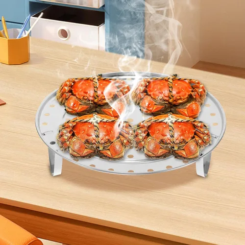 Vista 4 de Steaming Rack Stand Stainless Steel 3pcs with Three Detachable Legs
