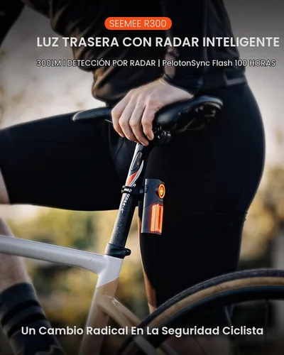 Vista 2 de MagicShine SEEMEE R300 - Luz trasera de radar para bicicleta con detección inteligente de visión trasera, gran angular de 270 ° que aumenta