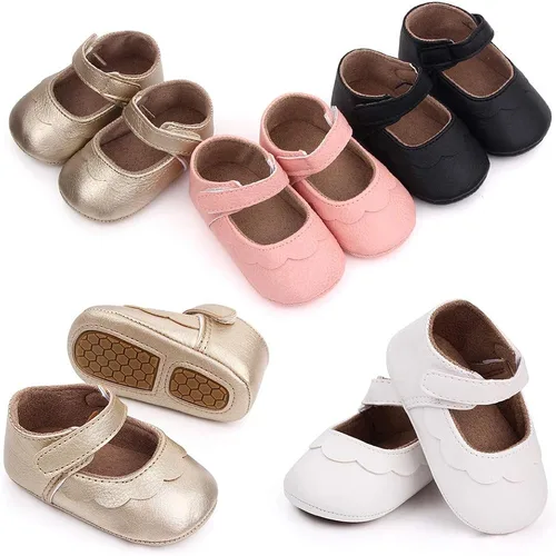 Vista 7 de Enteer Zapatos de cuero retro con botones Mary Jane para niña