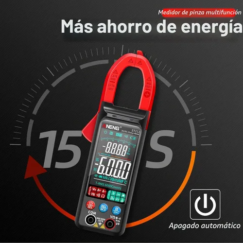 Vista 7 de ANENG Medidor de abrazadera Probador multímetro Rango automático TRMS 6000 cuentas Voltaje de corriente AC/DC Ohm Volt Amp Meter Meansures NCV