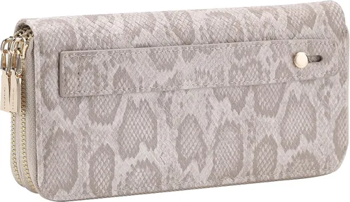 Vista 2 de B BRENTANO Cartera de Bolsillo de Cuero Vegano con Doble Cremallera y Correa de Mano con Agarre