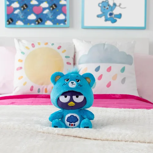Vista 7 de Care Bears - Badtz-Maru vestido como oso gruñón de 8 pulgadas de peluche de tamaño divertido, azul - Suave y abrazable. - Bueno para niñas y niños
