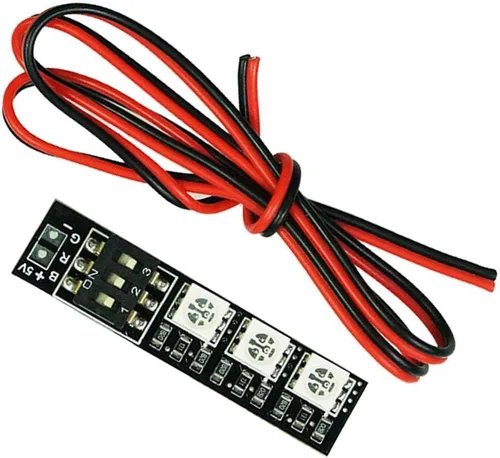 Vista 3 de ShareGoo - Tira de luz nocturna LED RGB de 7 colores 5V 5050 con interruptor DIP para QAV250 FPV 210 ZMR250 F450 F550 Quadcopter..