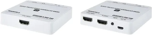 Vista 2 de Monoprice Extensor HDMI 4K a través de Ethernet - CAT5e/6/7, 229.7 ft (229 pies) de alimentación por cable (PoC) HDMI Loop Out, Smart EDID, paso