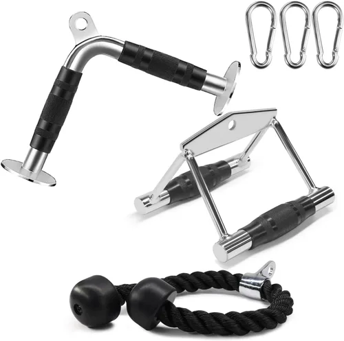 Vista 10 de Accesorio para Máquina de Cable, Accesorios de Jalón LAT, Accesorios de Gimnasio en Casa, Accesorio de Jalón para Tríceps