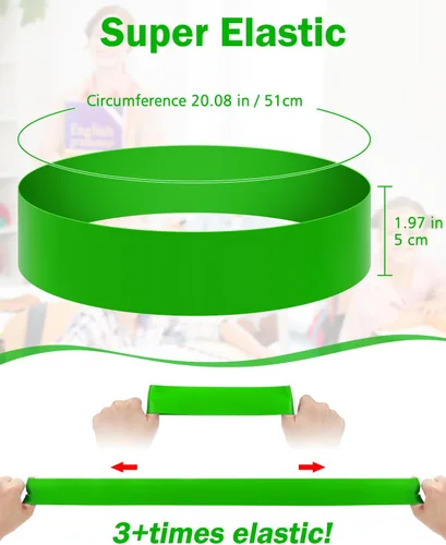 Vista 2 de Paquete de 10 bandas para sillas para niños con pies inquietos, imprescindibles para el aula, asientos flexibles para enfoque sensorial, Fidget