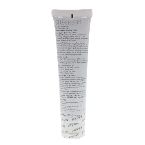Vista 6 de Silver-Sept Gel plateado para piel y heridas, tubo de 3 onzas para tratamiento de úlceras de pies y piernas, cuidado de quemaduras de 1er y 2º grado