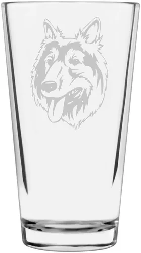 Vista 387 de Podenco Canario - Vaso de pinta de 16 onzas con temática de perro personalizado