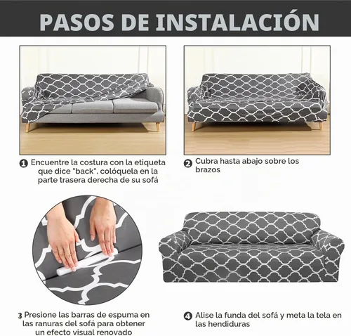 Vista 3 de Peryiter Juego de 1 funda de sofá gris oscuro para sala de estar, fundas de muebles para sofá y sofás, funda de sofá biplaza o sillón, protector
