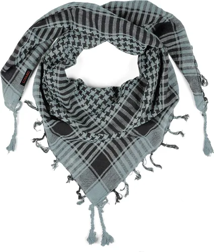 Vista 54 de LOVARZI Shemagh Cottons Arab Keffiyeh - Bufanda militar táctica para cabeza y cuello