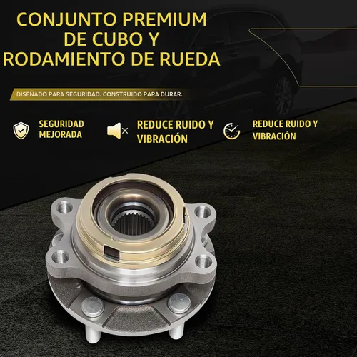 Vista 4 de TUCAREST 513310 (con 29 ranuras) Cojinete de rueda delantera y conjunto de cubo compatible con 2007-2012 Ni-ssan Altima 2.5L 4 ruedas ABS /2003-2007