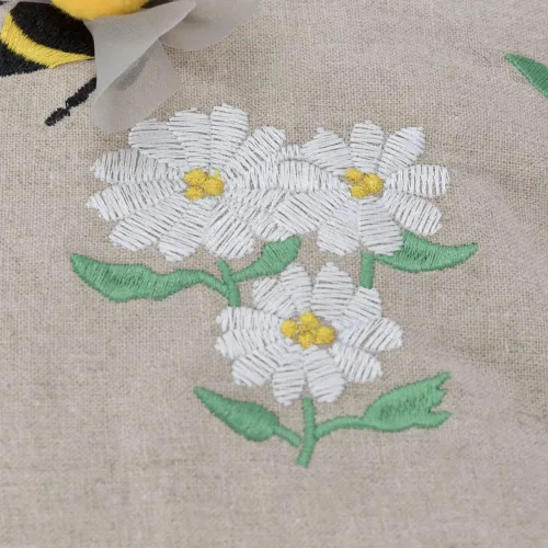 Vista 5 de KINGROSE Funda de almohada con diseño de abeja de miel, funda de cojín bordada para sofá, dormitorio, sofá, sala de estar, 14 x 24 pulgadas