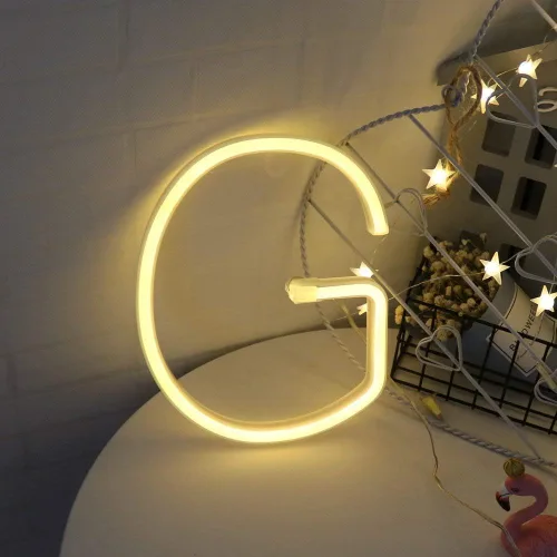 Vista 26 de Ulalaza Letrero de luz LED en blanco y negro, 2 letras AA alimentadas por batería para boda, fiesta de cumpleaños, lámpara de Navidad, luz nocturna