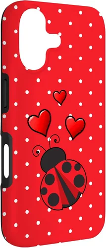 Vista 3 de Ladybug - Carcasa para iPhone 17, diseño de lunares rojos y blancos