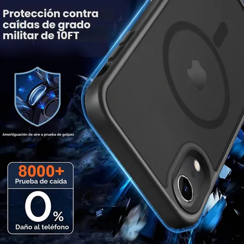 Vista 4 de MOCCA Magnetic Shockproof for iPhone XR Case,Black