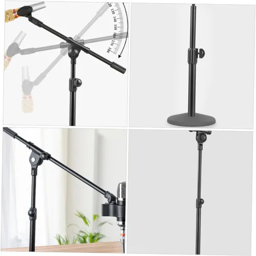 Vista 7 de PRETYZOOM Extensión telescópica de brazo de micrófono de poste de brazo de metal accesorio de soporte de micrófono con adaptador de cabeza