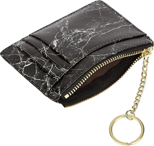 Vista 4 de Cartera minimalista para mujer, 8 tarjetas, monedero, monedero, bolsillo frontal, Casual