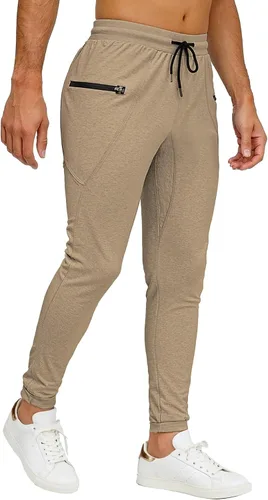 Vista 6 de MAIKANONG Pantalones deportivos ajustados para hombre, pantalones de entrenamiento para gimnasio, correr, atletismo, casual