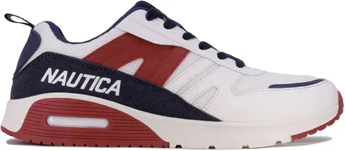 Vista 2 de Nautica Tenis de moda para hombre, con cordones, estilo baloncesto, para caminar